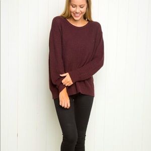 ✨3/$25✨Brandy Melville maroon oversized sweater